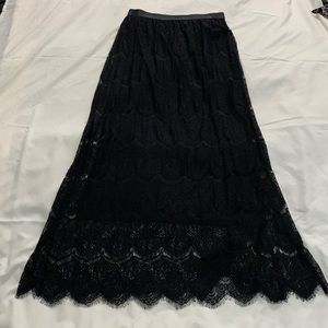 Maxi Skirt | Black Lace